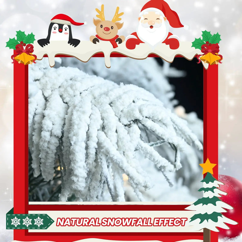 6ft Flocked Scarecrow-Shaped Christmas Tree with 270 Warm Lights by HouseOfZazla