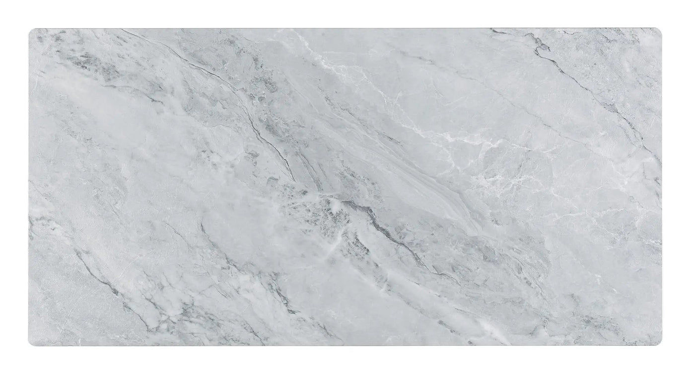 Landon - Coffee Table With Glass Marble Texture Top And Bent Wood Design by HouseOfZazla