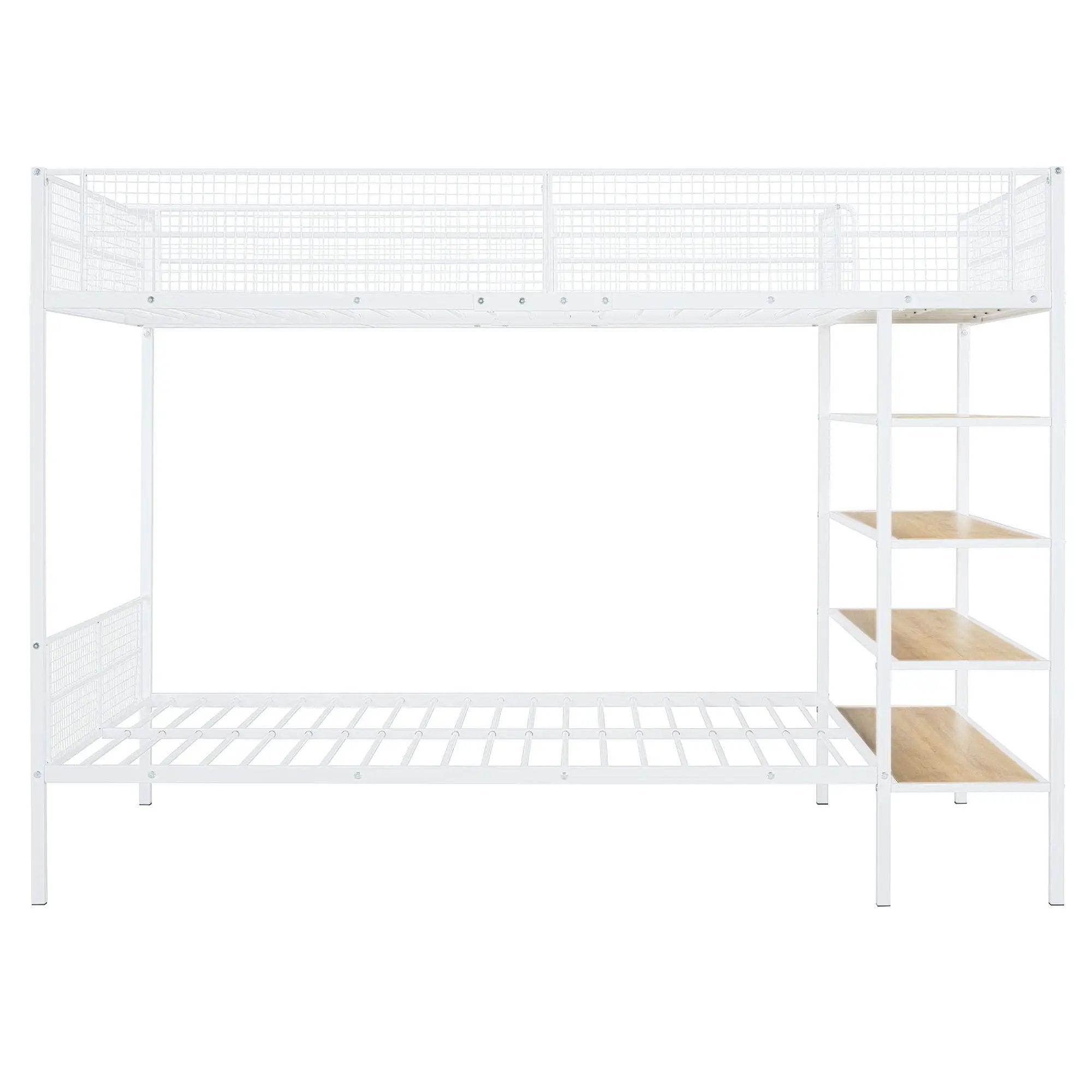 Bunk Bed With 5 Tier Shelves by HouseOfZazla