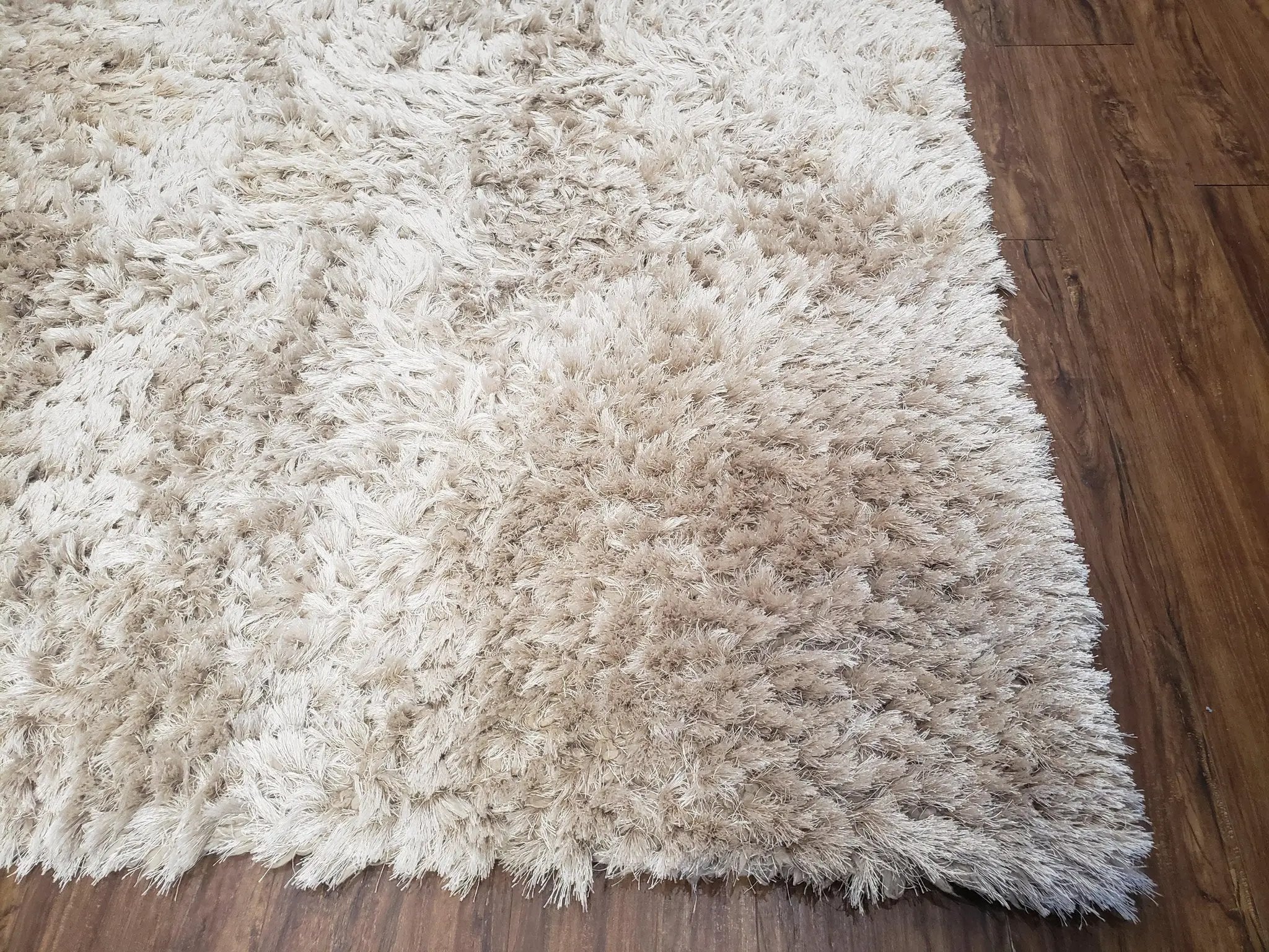 Ivory Shag Rug 6x7, Flokati Carpet, Shaggy Soft Plush Pile Area Rug, Modern Contemporary by Jewel Rugs