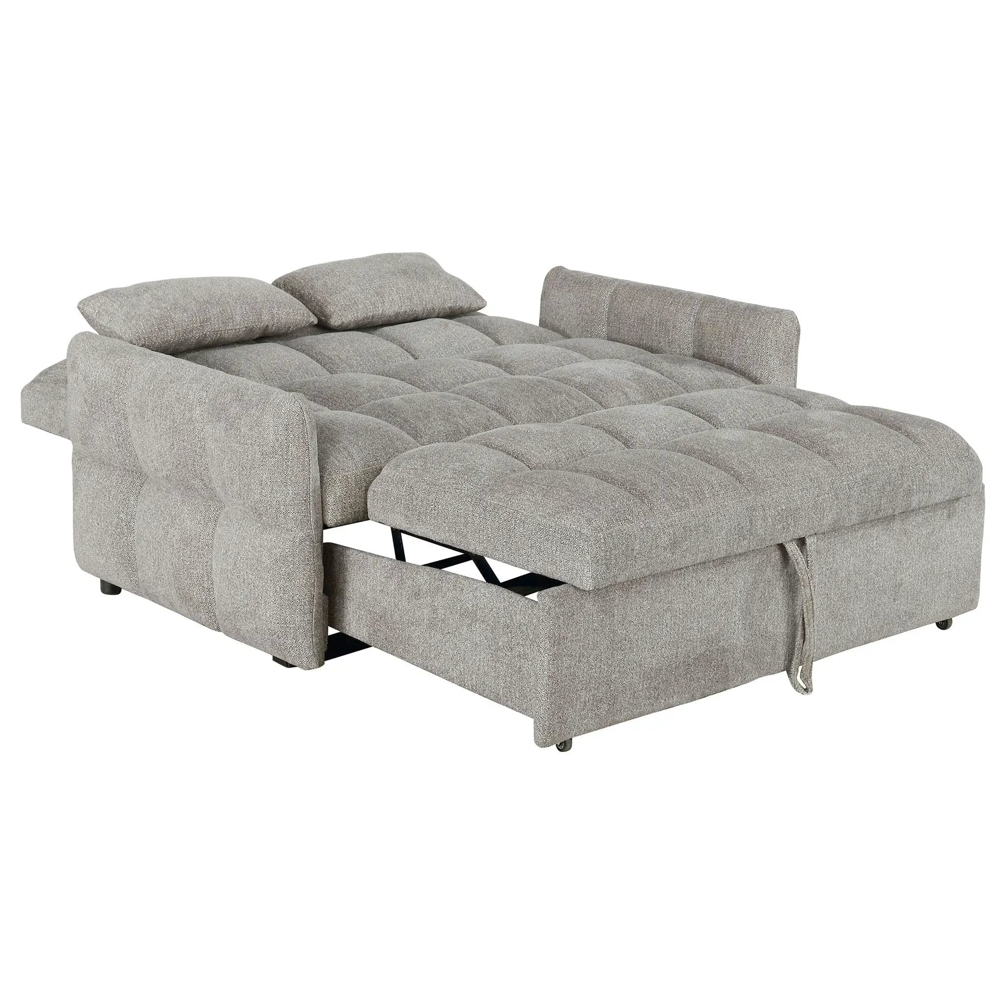 Cotswold Upholstered Convertible Sleeper Sofa Bed Light Grey by Unique Piece Furniture