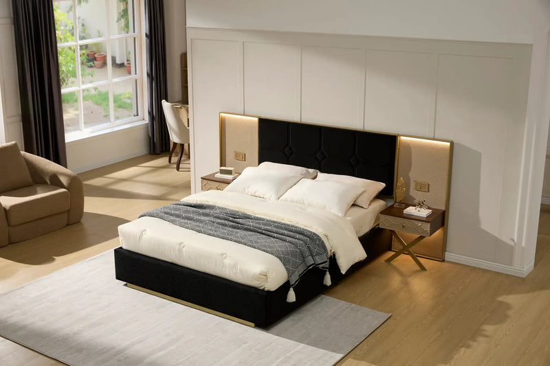 Luxurious Queen Platform Bed Frame by HouseOfZazla