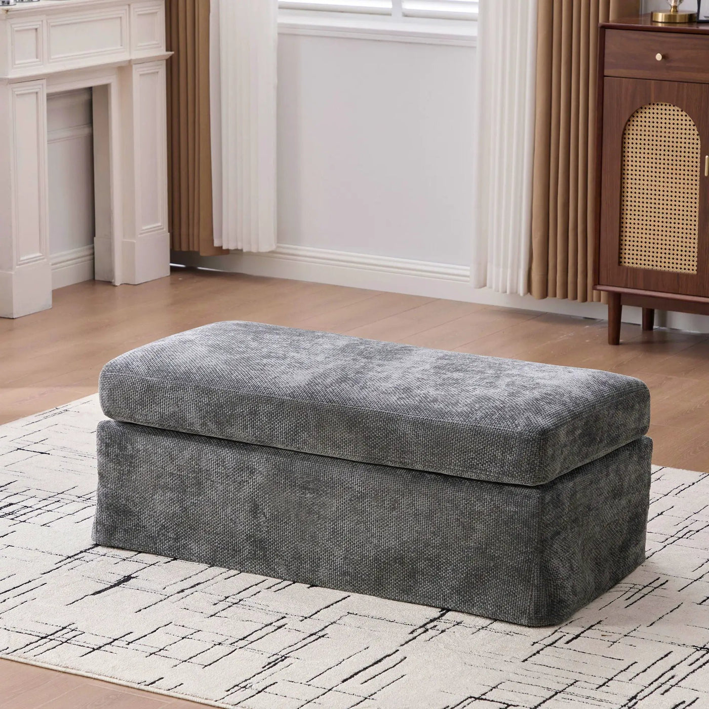 Ottoman Foot Stool With Metal Legs by HouseOfZazla