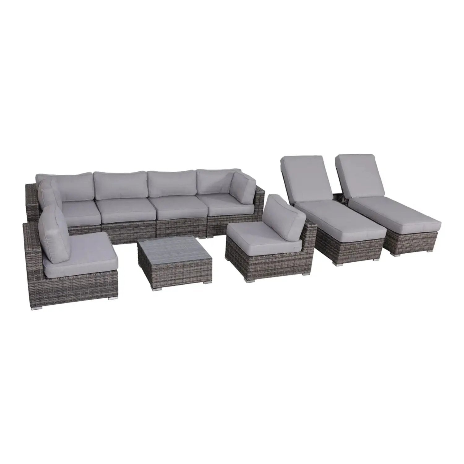 Seating Set With Cushions Handcrafted Wicker Design by Unique Piece Furniture
