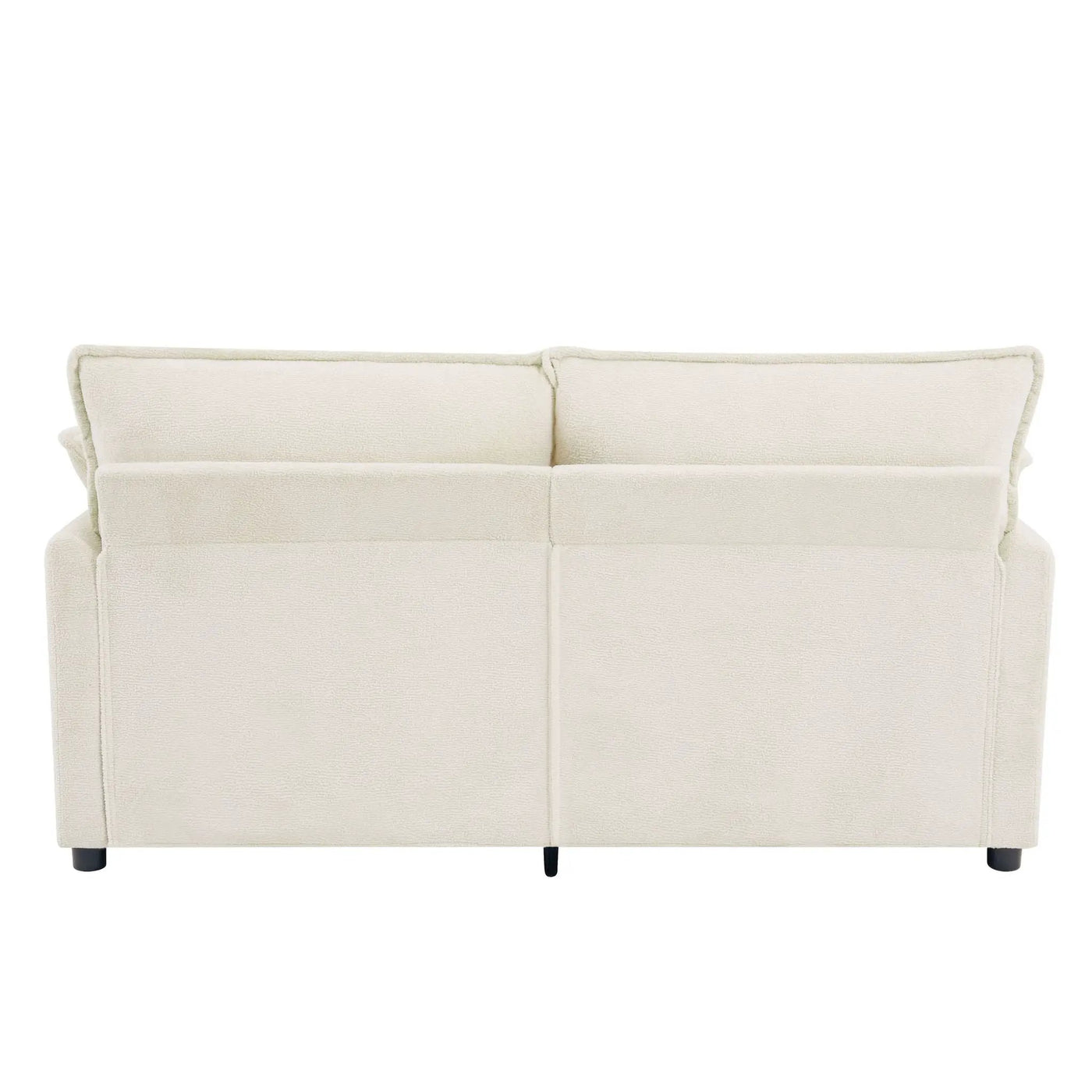 Modern Loveseat Sofa, Upholstered Couch With Side Storage Pockets by HouseOfZazla