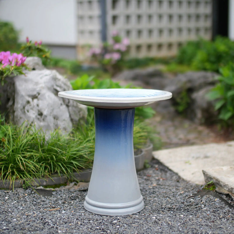 Handmade Glazed Ceramic Bird Bath by HouseOfZazla