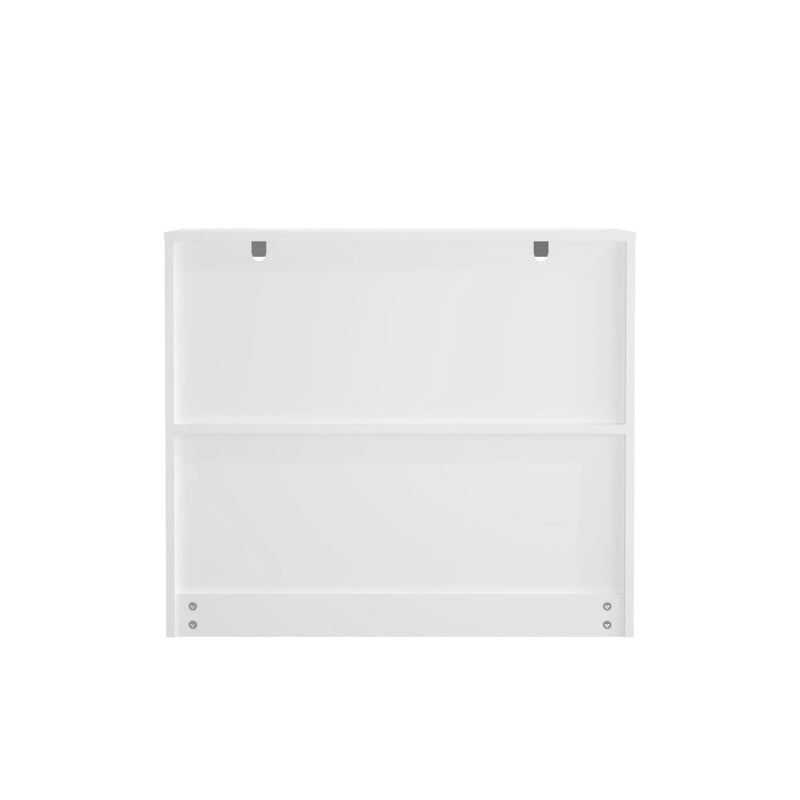 Toy Storage Organizer With Large Drawer And Low Bookshelf For Nursery & Playroom - White by HouseOfZazla
