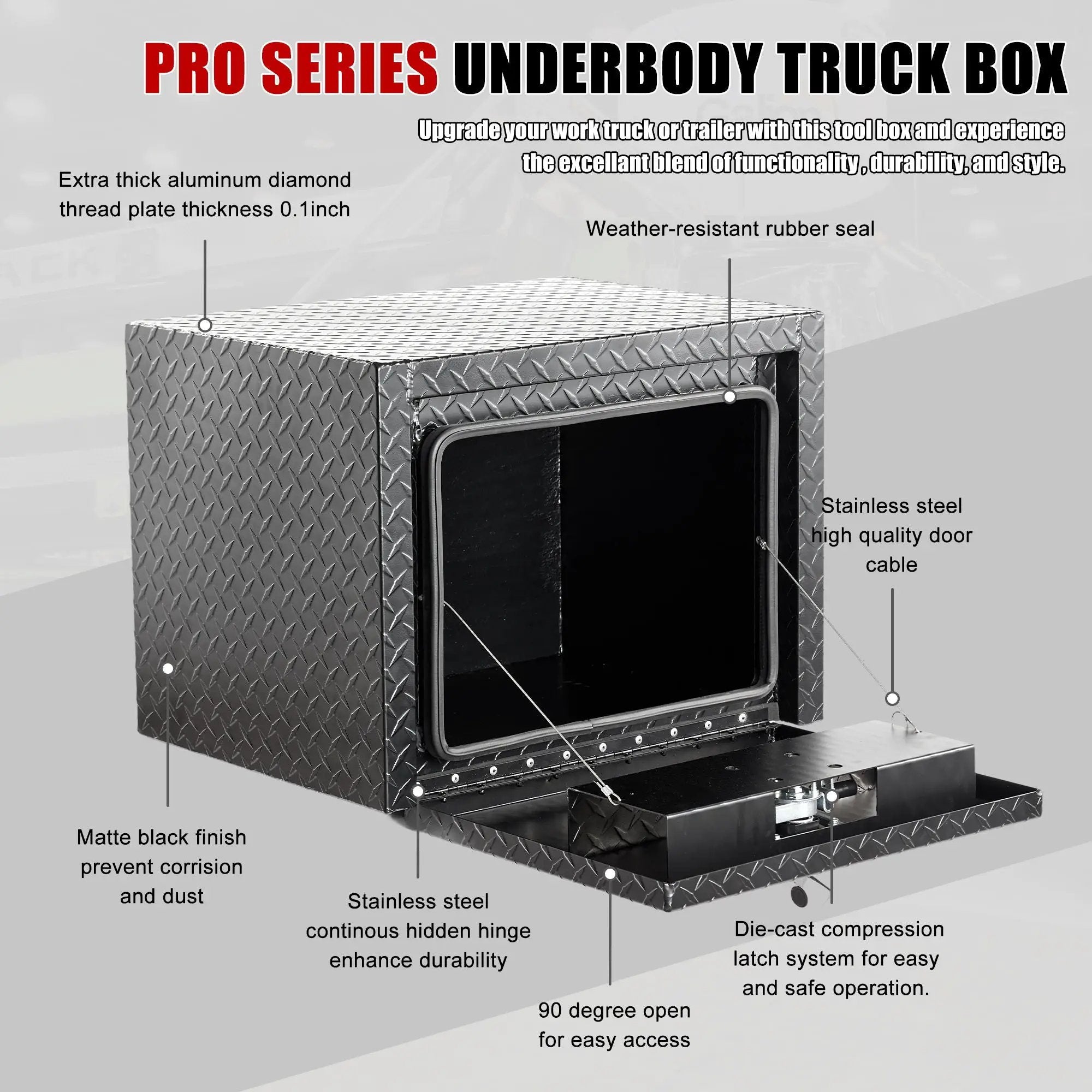 Pro Series Underbody Truck Tool Box Waterproof Storage Chest by HouseOfZazla