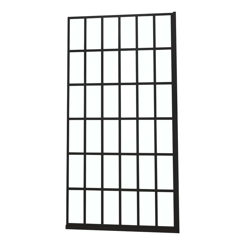 Frameless Fixed Shower Door, Open Entry Design by HouseOfZazla