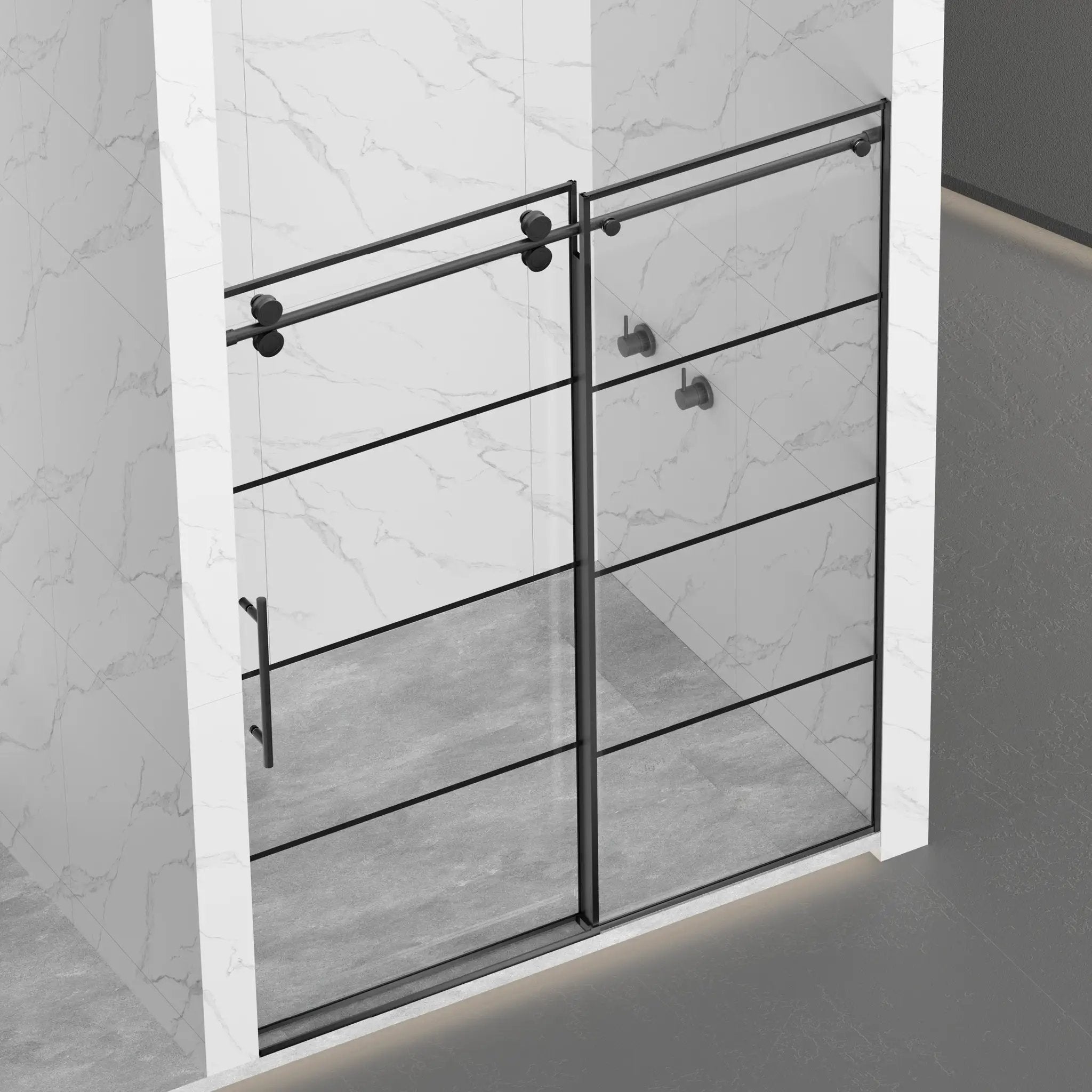 Matte Shower Doors - 56-60" W x 72" H by HouseOfZazla