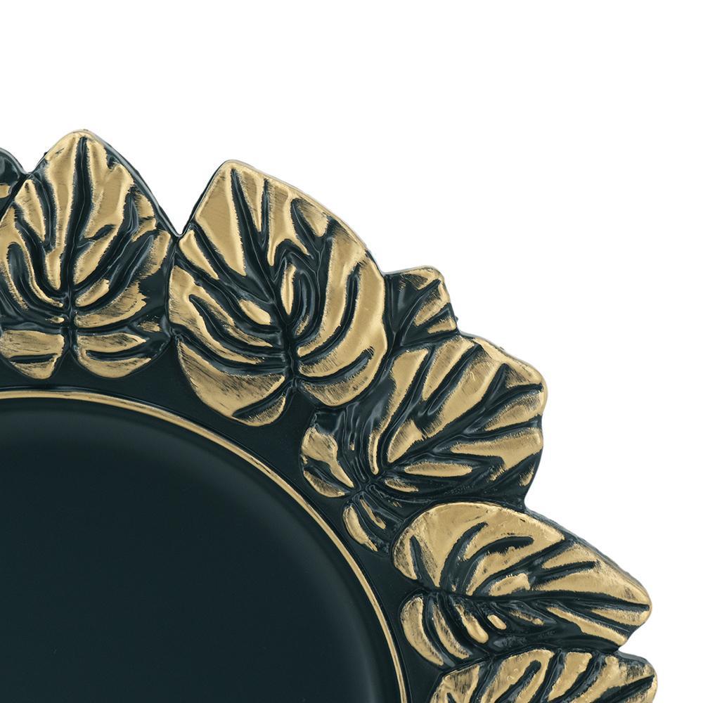 Plastic Charger Plate Set of 8 with Durable Construction - Blue / Gold, photo 4 of 5
