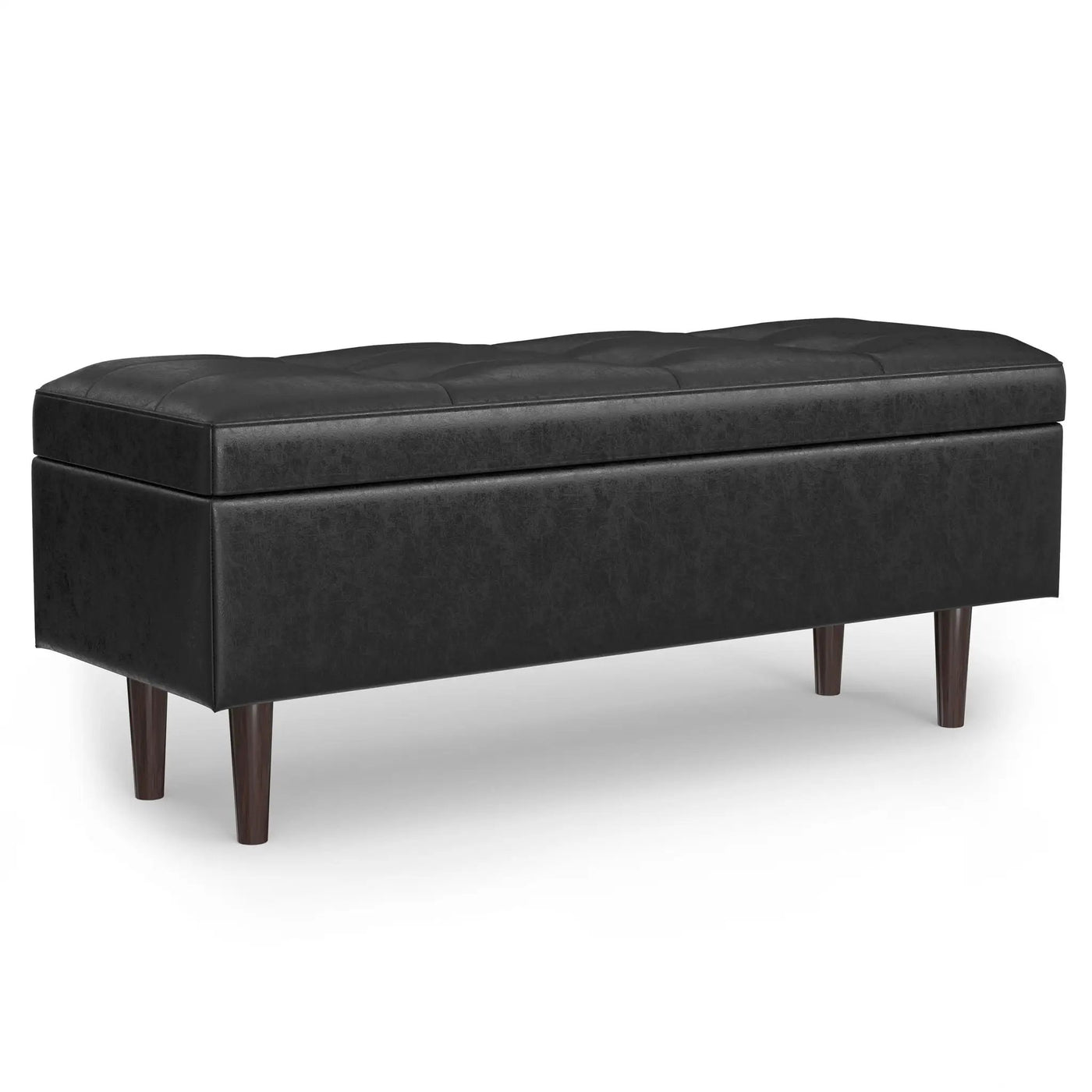 Shay - Large Square Coffee Table Storage Ottoman Mid-Century Style by HouseOfZazla