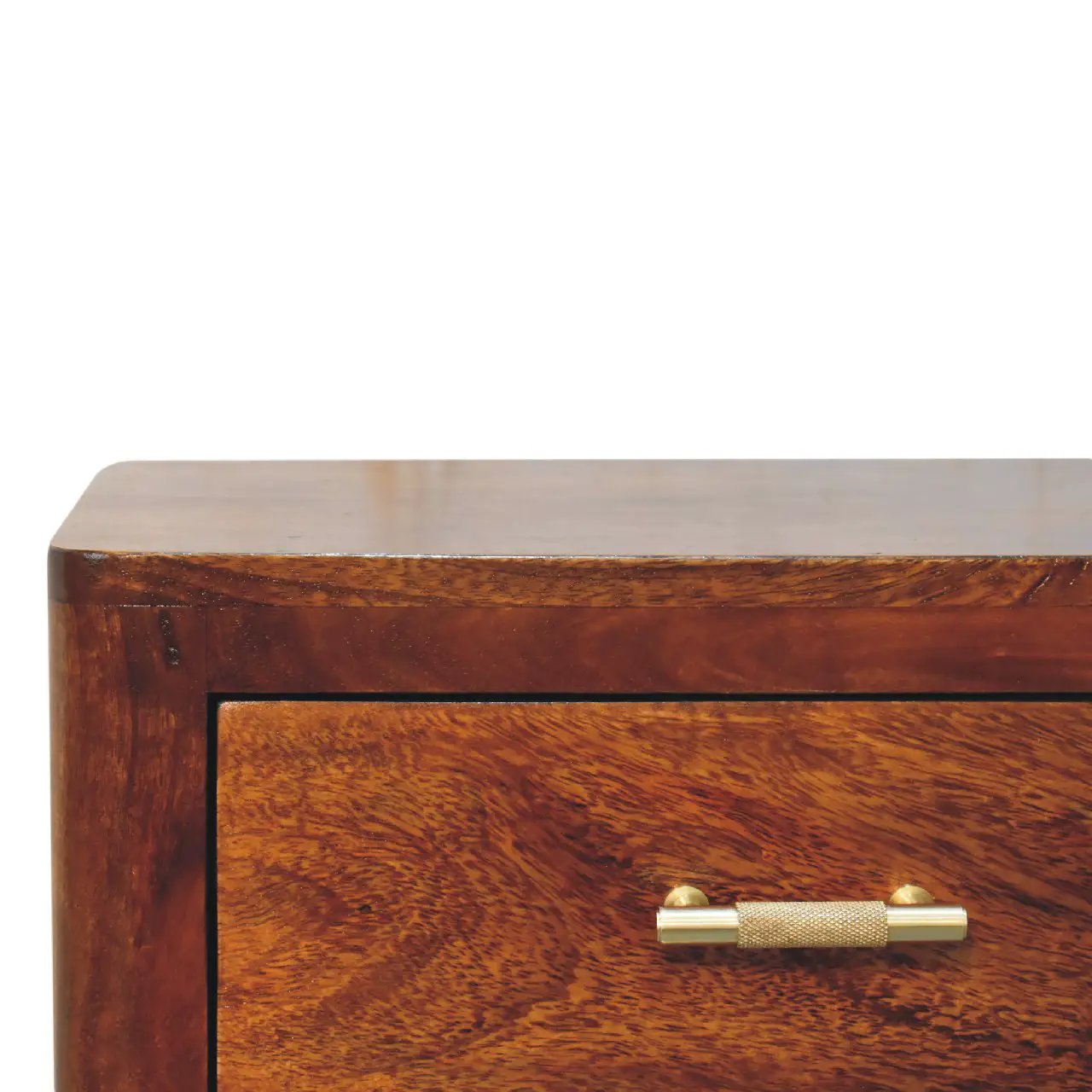 Luca Chestnut Nightstand With 3 Drawers by HouseOfZazla
