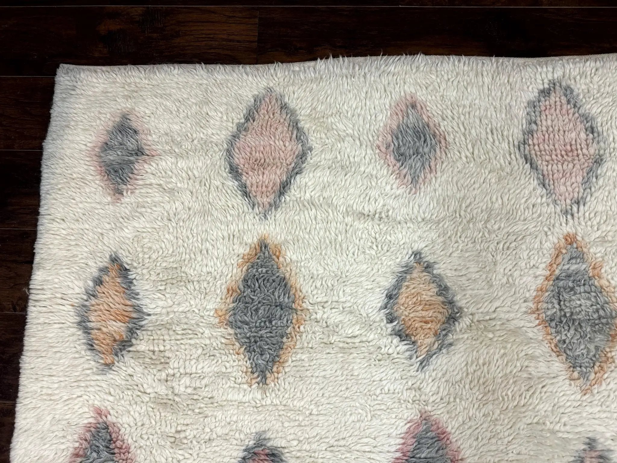 Large Modern Contemporary Indian Shag Rug 11x14, Ivory, Handmade Wool Carpet by Jewel Rugs