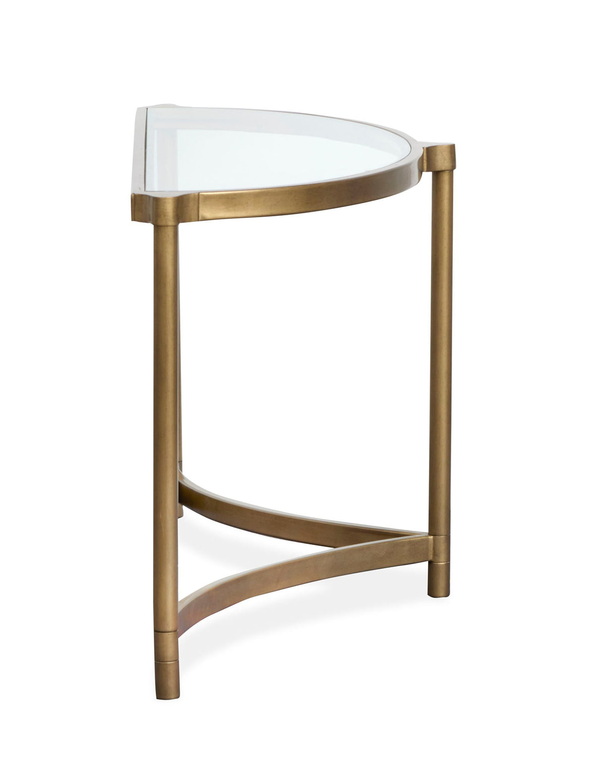 Cassidy - Demilune Sofa Table - Aged Brass And Volakas Classic, photo 4 of 7