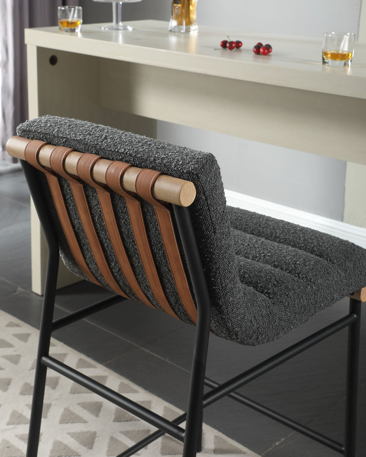 Lahni Boucle Fabric Counter Height Chair - Multiple Colors, photo 17 of 20