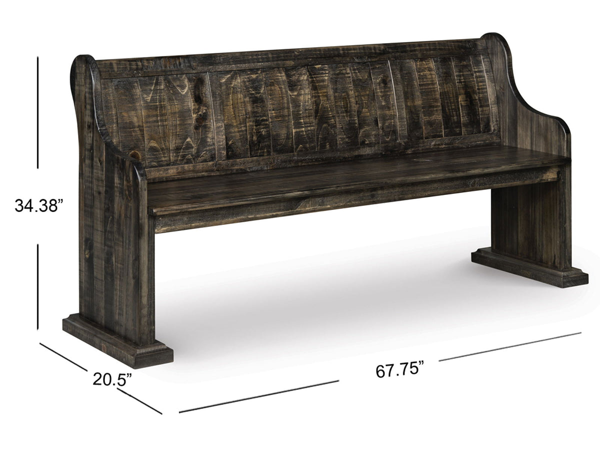 Bellamy - Bench With Back - Peppercorn, photo 5 of 6