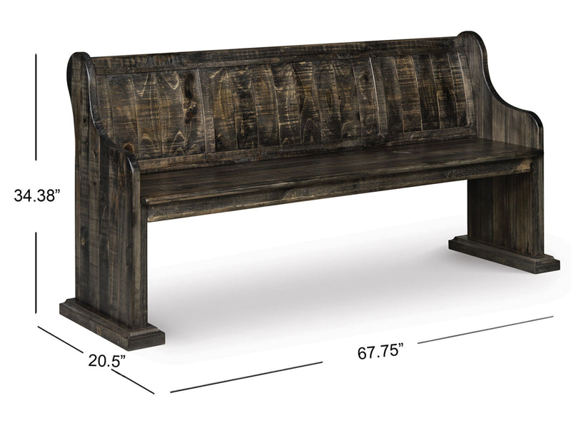 Bellamy - Bench With Back - Peppercorn, photo 5 of 6
