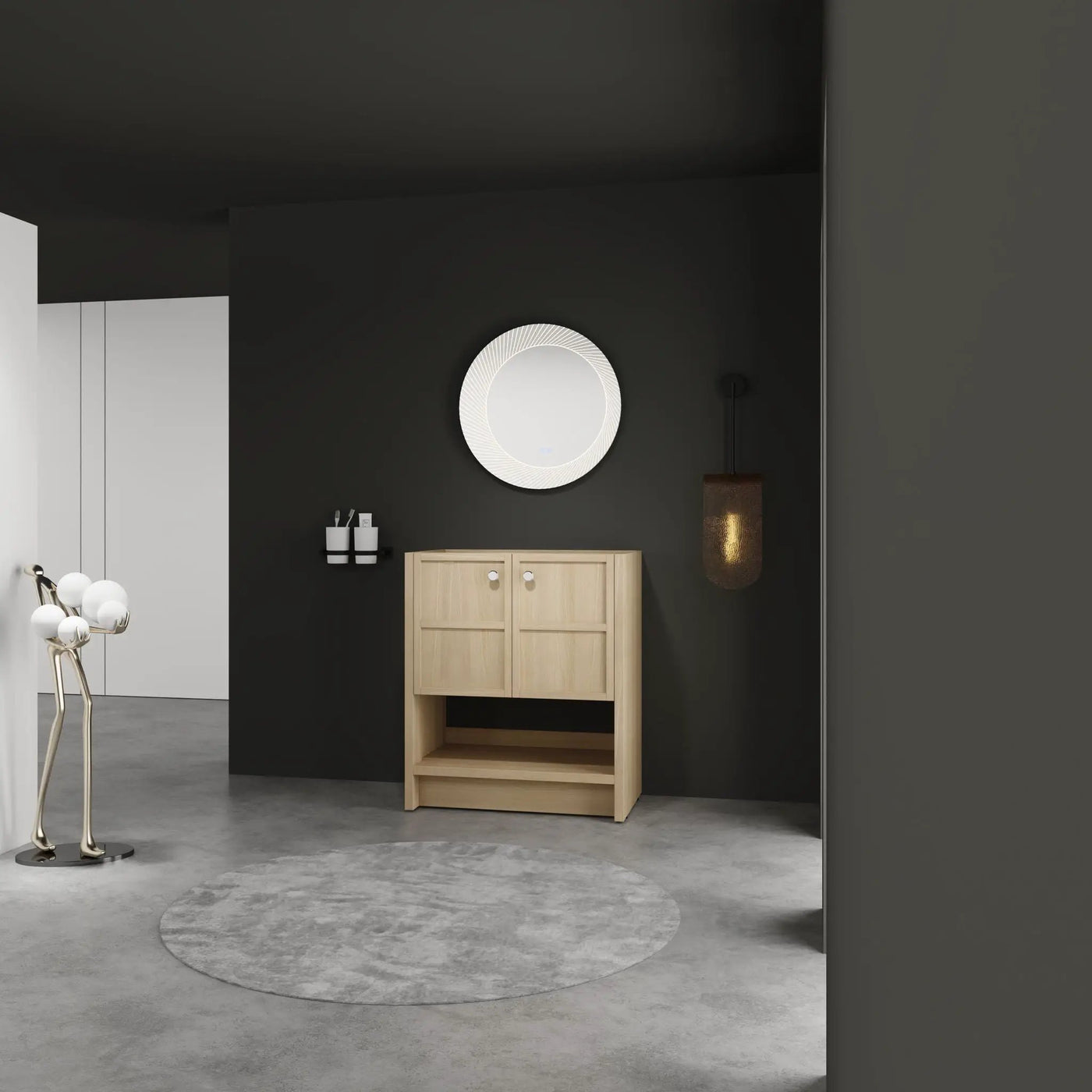 Modern Freestanding Bathroom Vanity With 2 Soft Closing Doors by HouseOfZazla