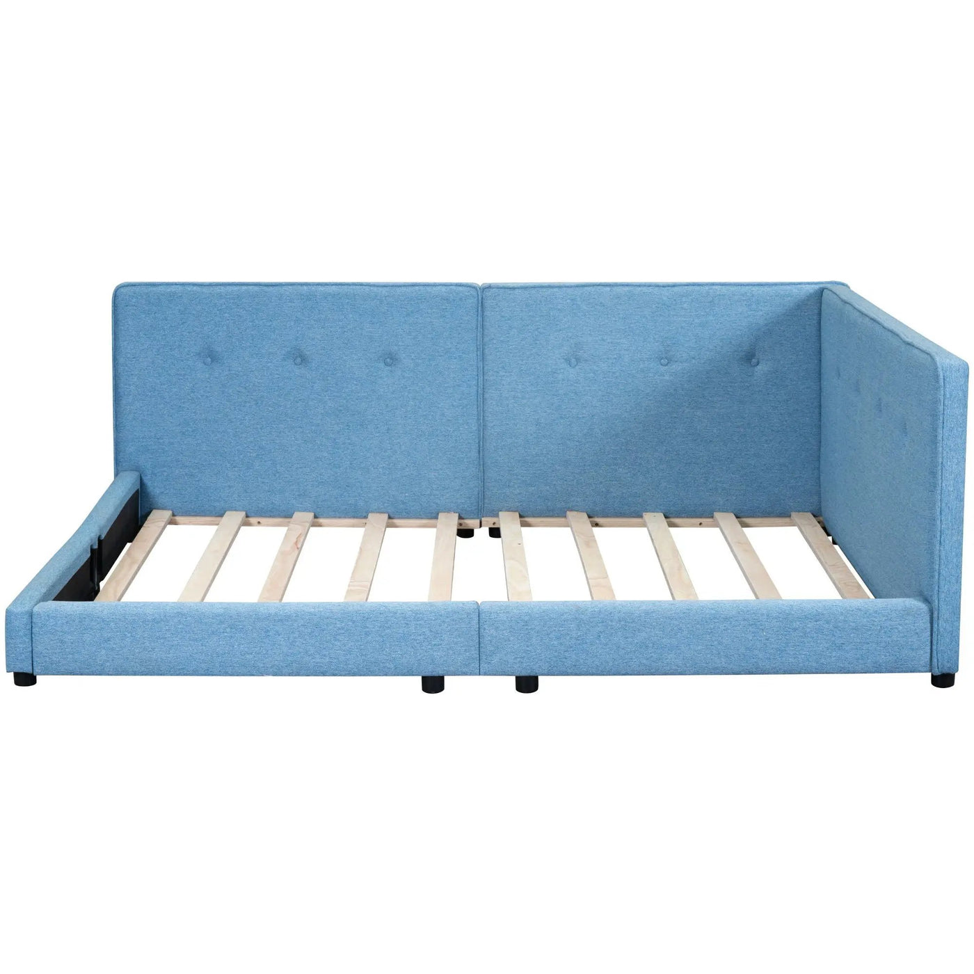 Modern Upholstered Platform Bed With USB Ports And LED Belt by HouseOfZazla
