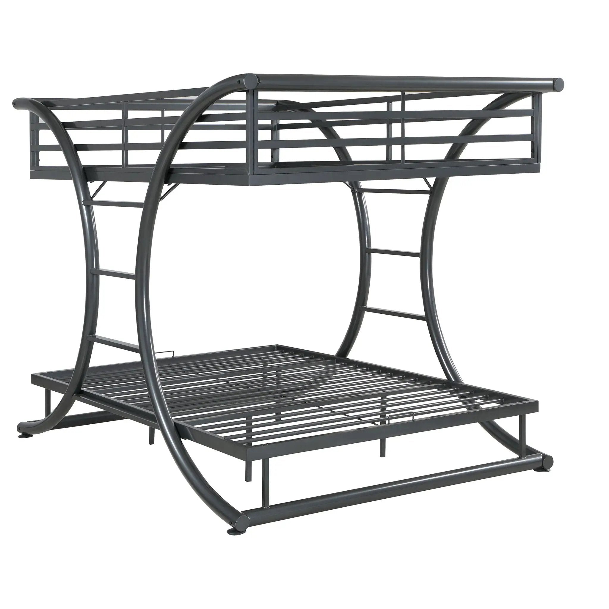 Stephan Metal Full Over Full Bunk Bed Gunmetal by Unique Piece Furniture