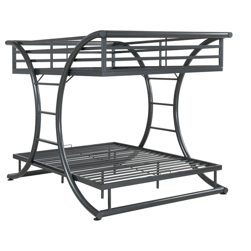 Stephan Metal Full Over Full Bunk Bed Gunmetal by Unique Piece Furniture