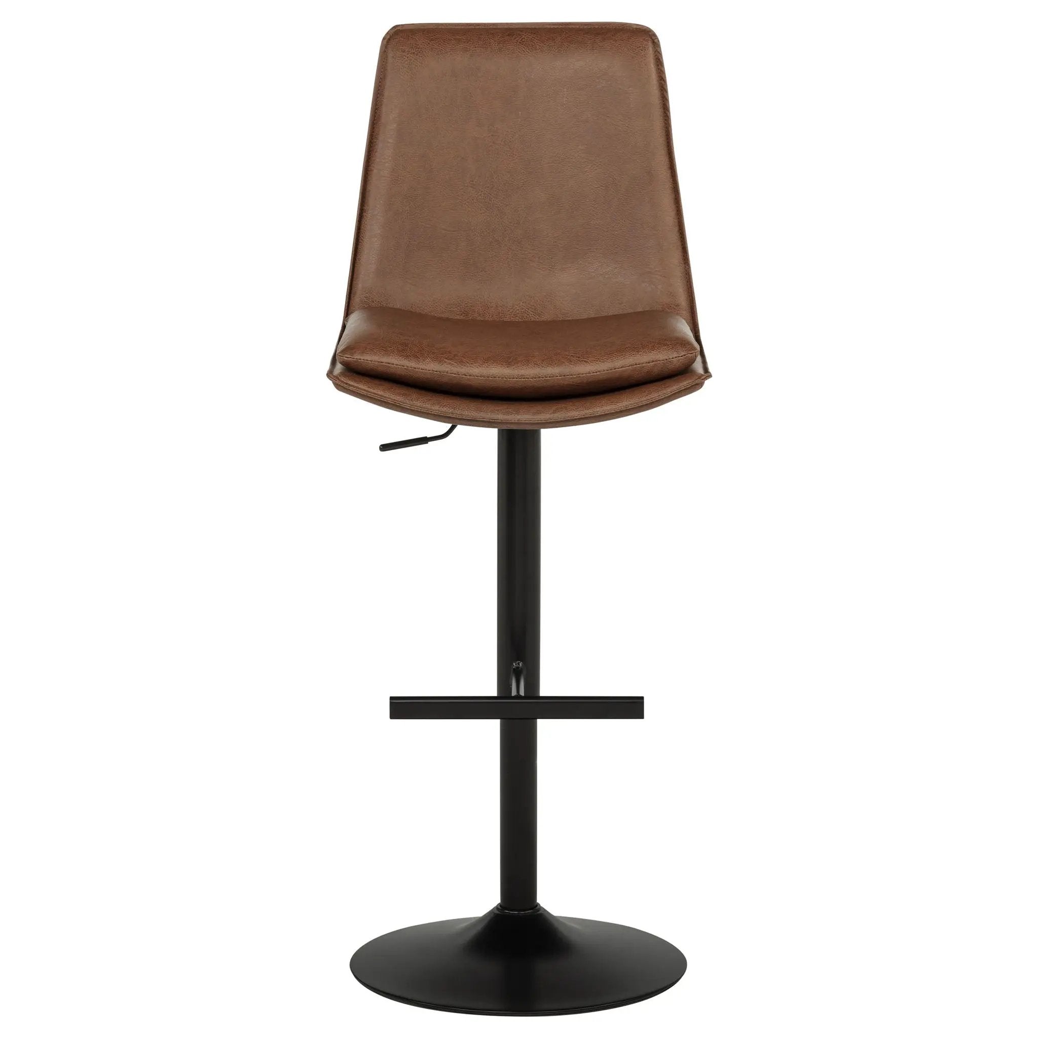 Eldridge Faux Leather Upholstered Adjustable Bar Stool Coffee by Unique Piece Furniture