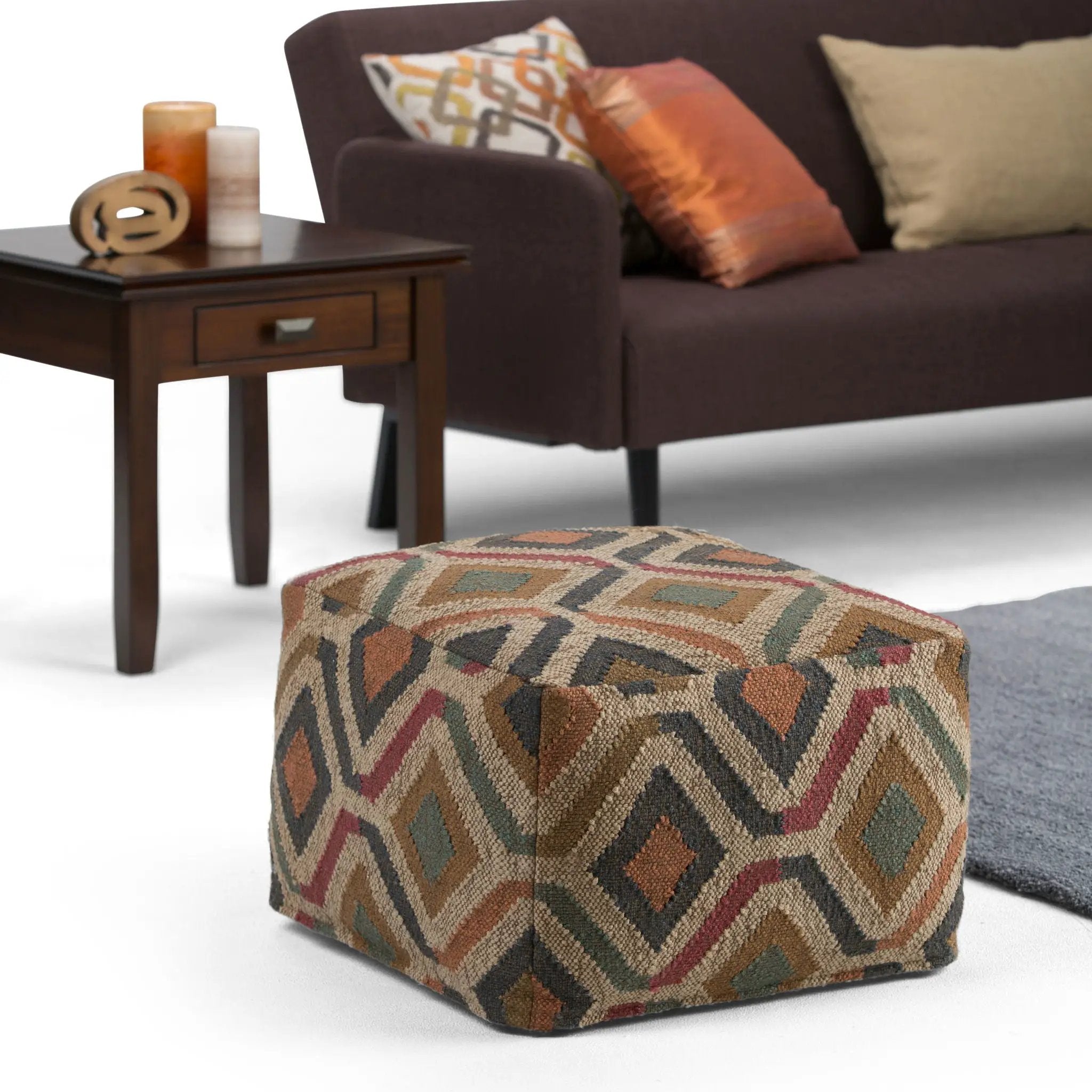 Johanna - Handcrafted Square Pouf by Unique Piece Furniture