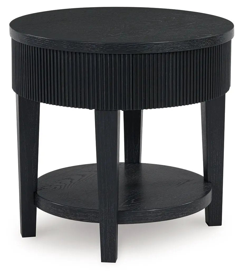 Marstream - Round End Table - Black by Unique Piece Furniture