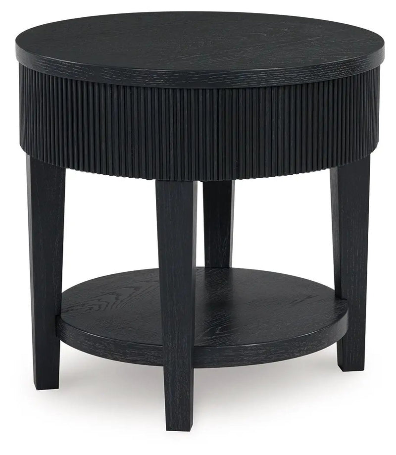 Marstream - Round End Table - Black by Unique Piece Furniture