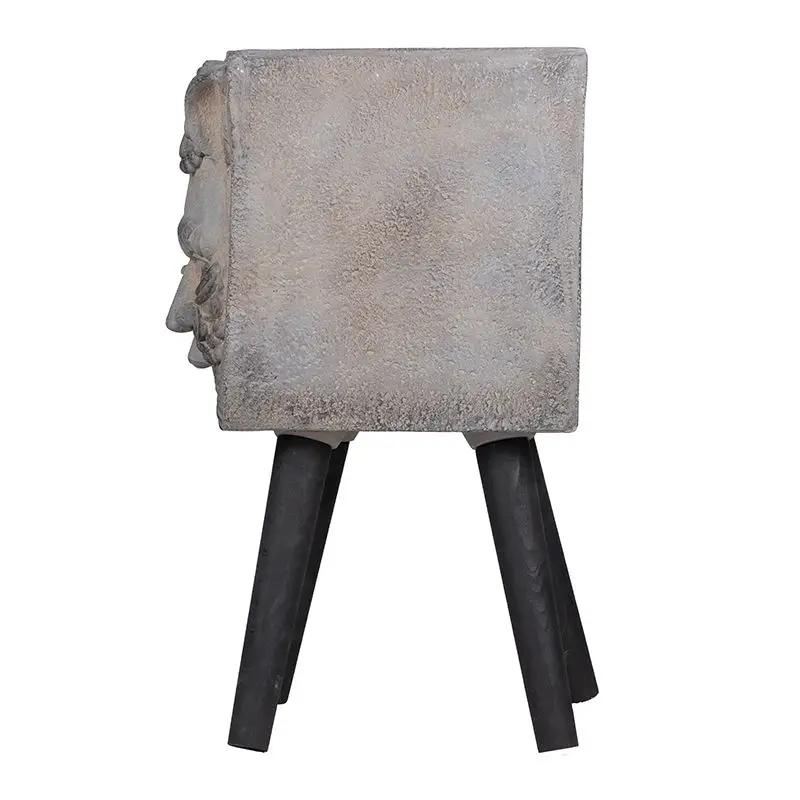 Greek God Statue Planter With Legs - Gray by Unique Piece Furniture