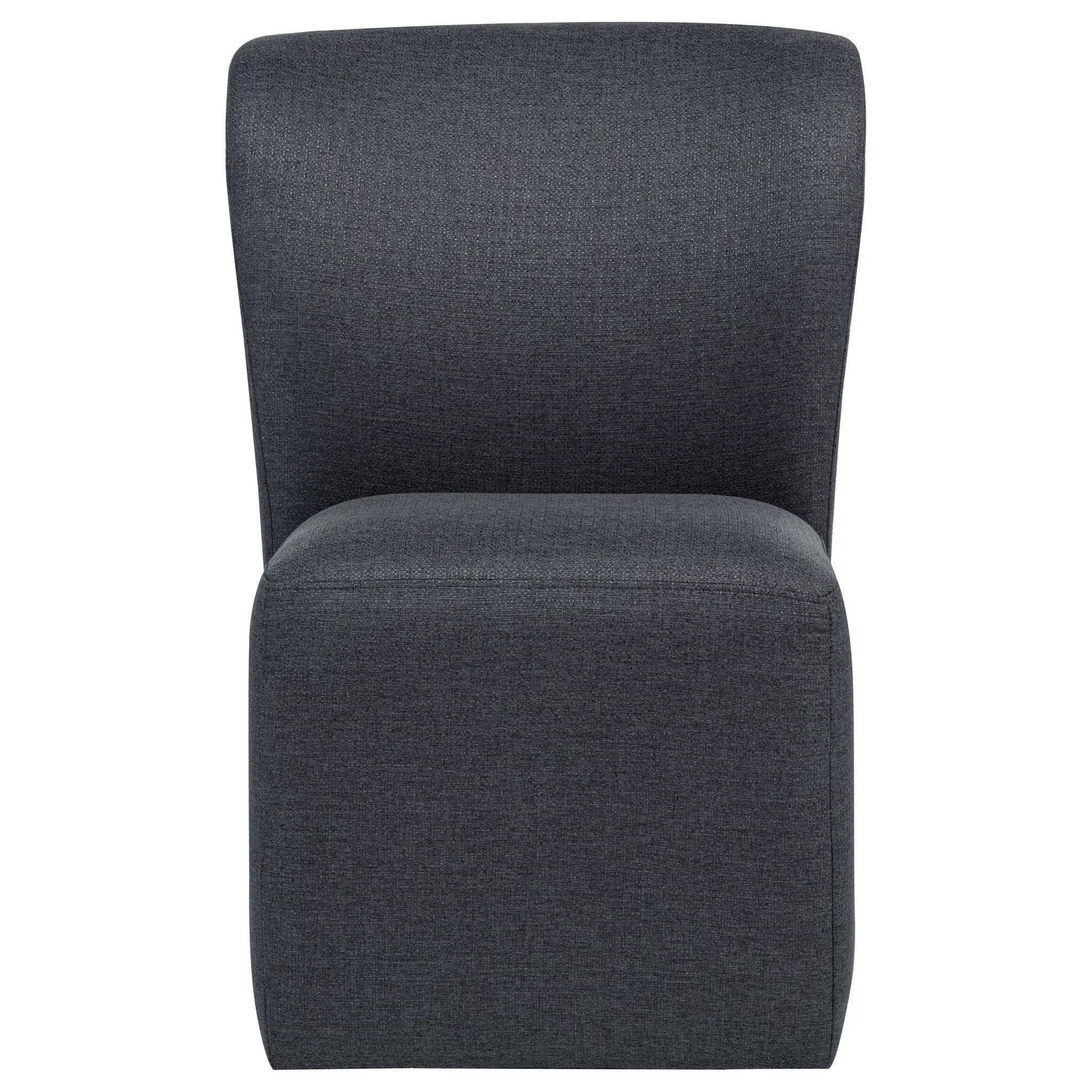 Jaelynn Upholstered Parsons Dining Side Chair Charcoal (Set of 2) by Unique Piece Furniture