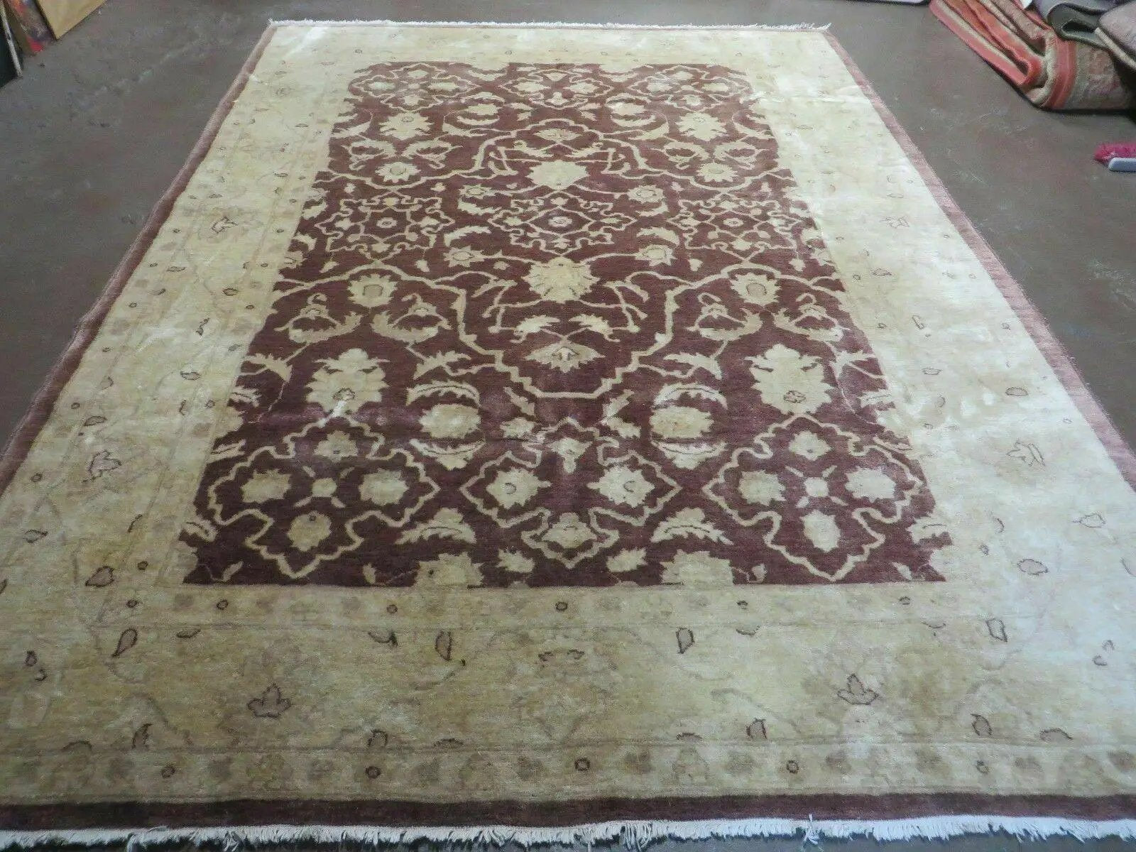 7' X 10' Vintage Fine Handmade Pakistan Peshawar Chobi Floral Wool Rug Vegy Dye by Jewel Rugs