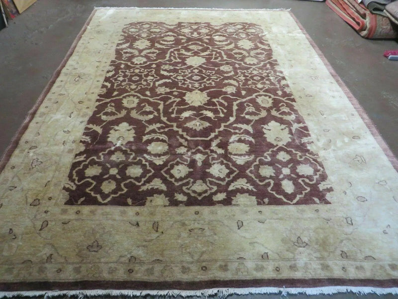 7' X 10' Vintage Fine Handmade Pakistan Peshawar Chobi Floral Wool Rug Vegy Dye by Jewel Rugs