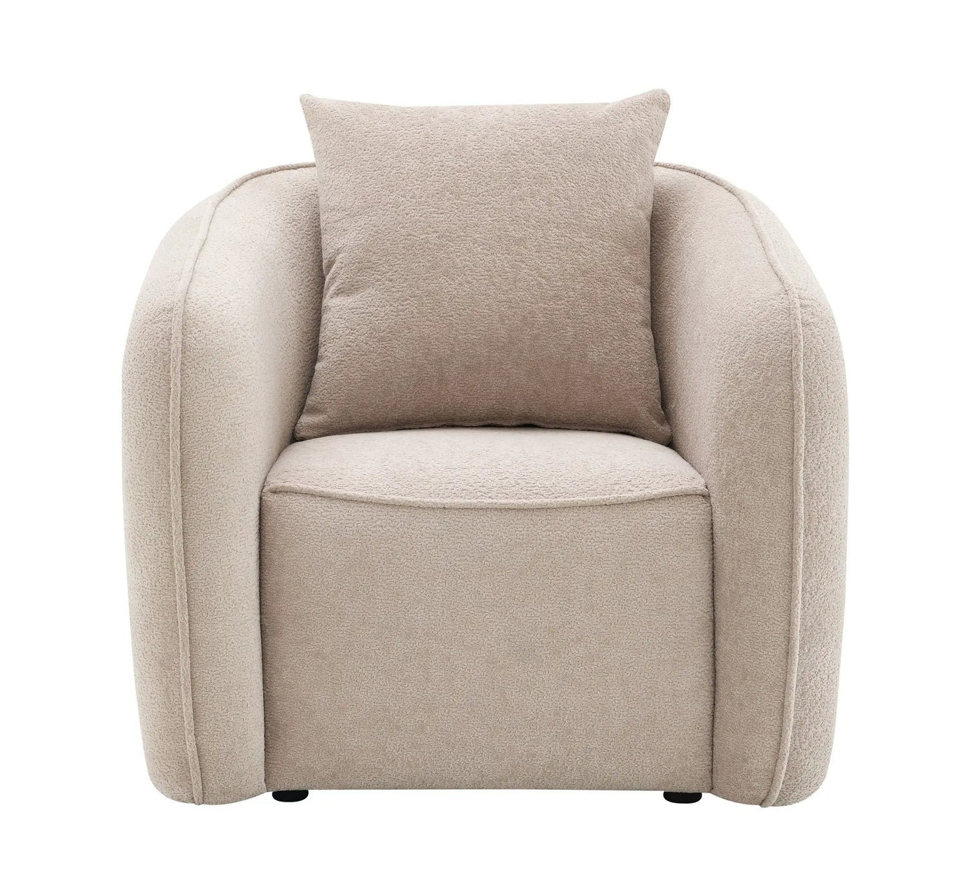 Keith Chenille Armchair With 1 Matching Color Toss Pillow by HouseOfZazla