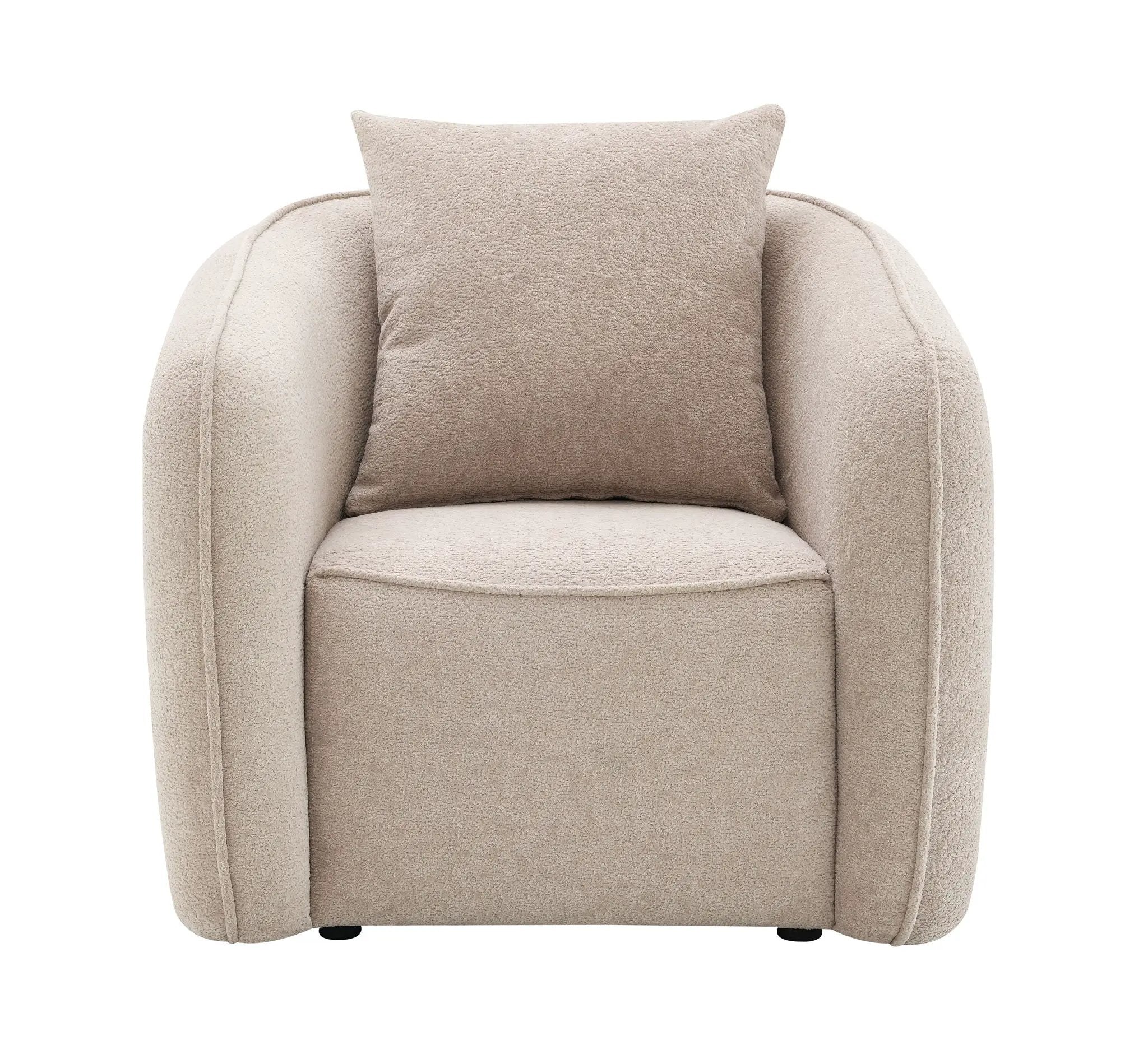 Keith Chenille Armchair With 1 Matching Color Toss Pillow by HouseOfZazla