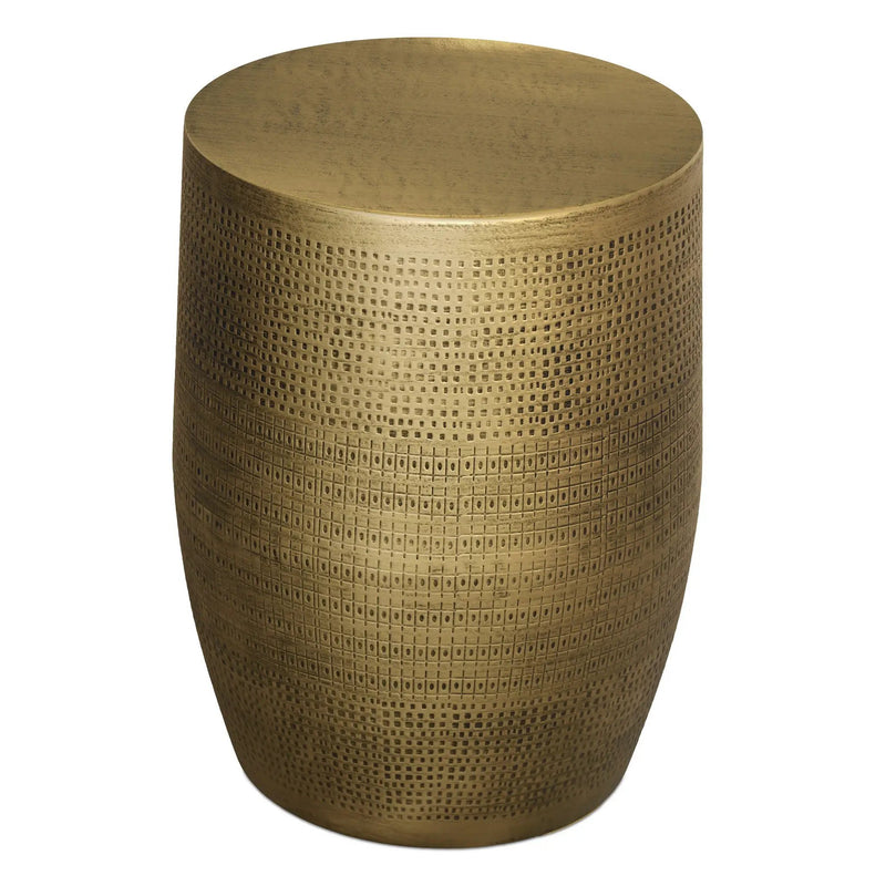 Johnsen - Morse Pattern Accent Table - Antique Brass by HouseOfZazla