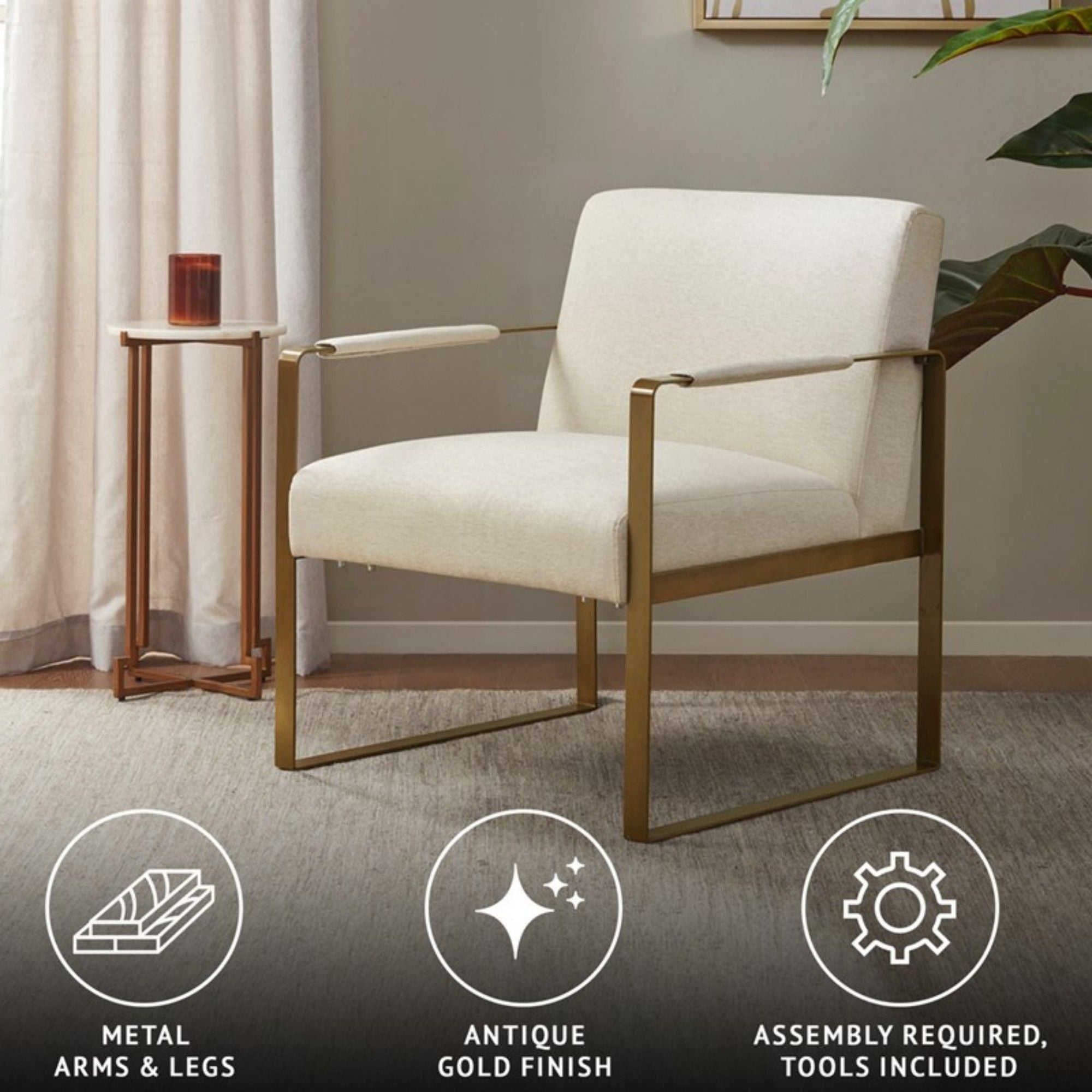 Perry Jayco - Accent Chair - Cream by HouseOfZazla
