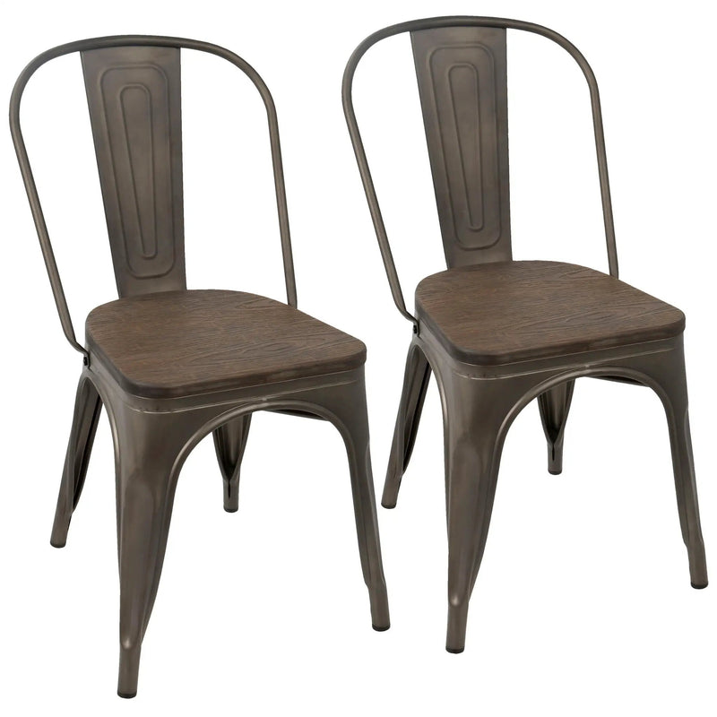 Oregon - IndustrialFarmhouse Stackable Dining Chair (Set of 2) by Unique Piece Furniture