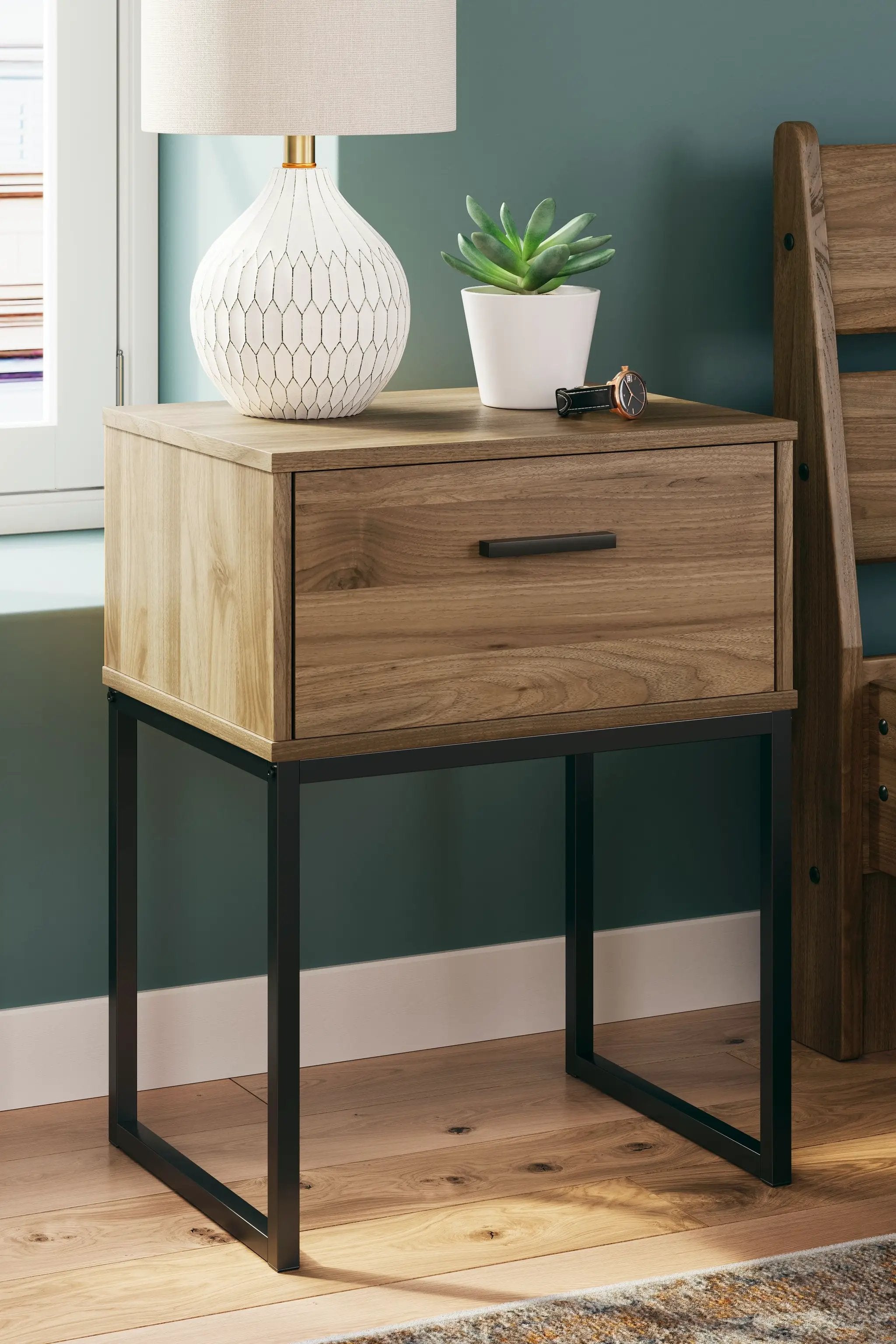 Deanlow - One Drawer Night Stand - Honey by Unique Piece Furniture