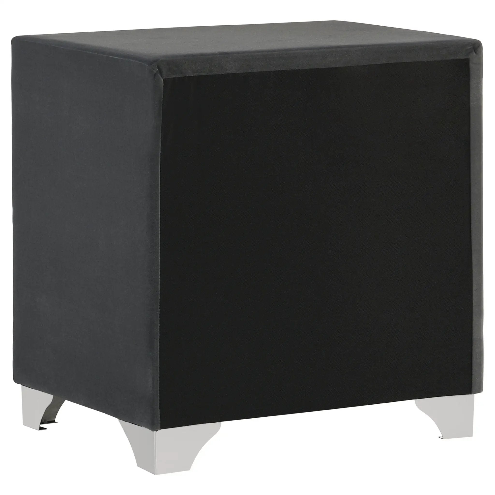 Melody Upholstered 2-drawer Nightstand Grey by Unique Piece Furniture