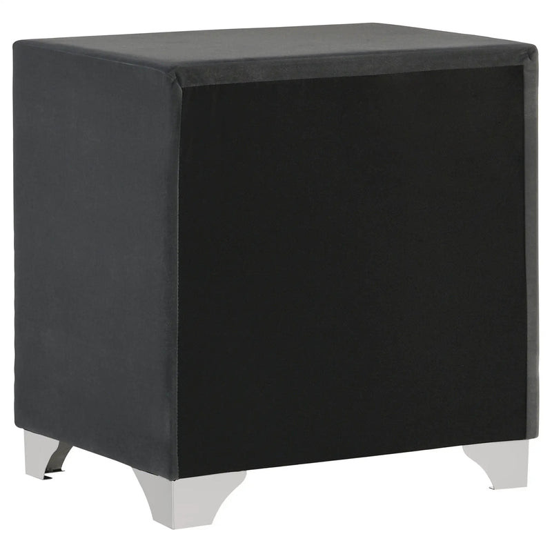 Melody Upholstered 2-drawer Nightstand Grey by Unique Piece Furniture