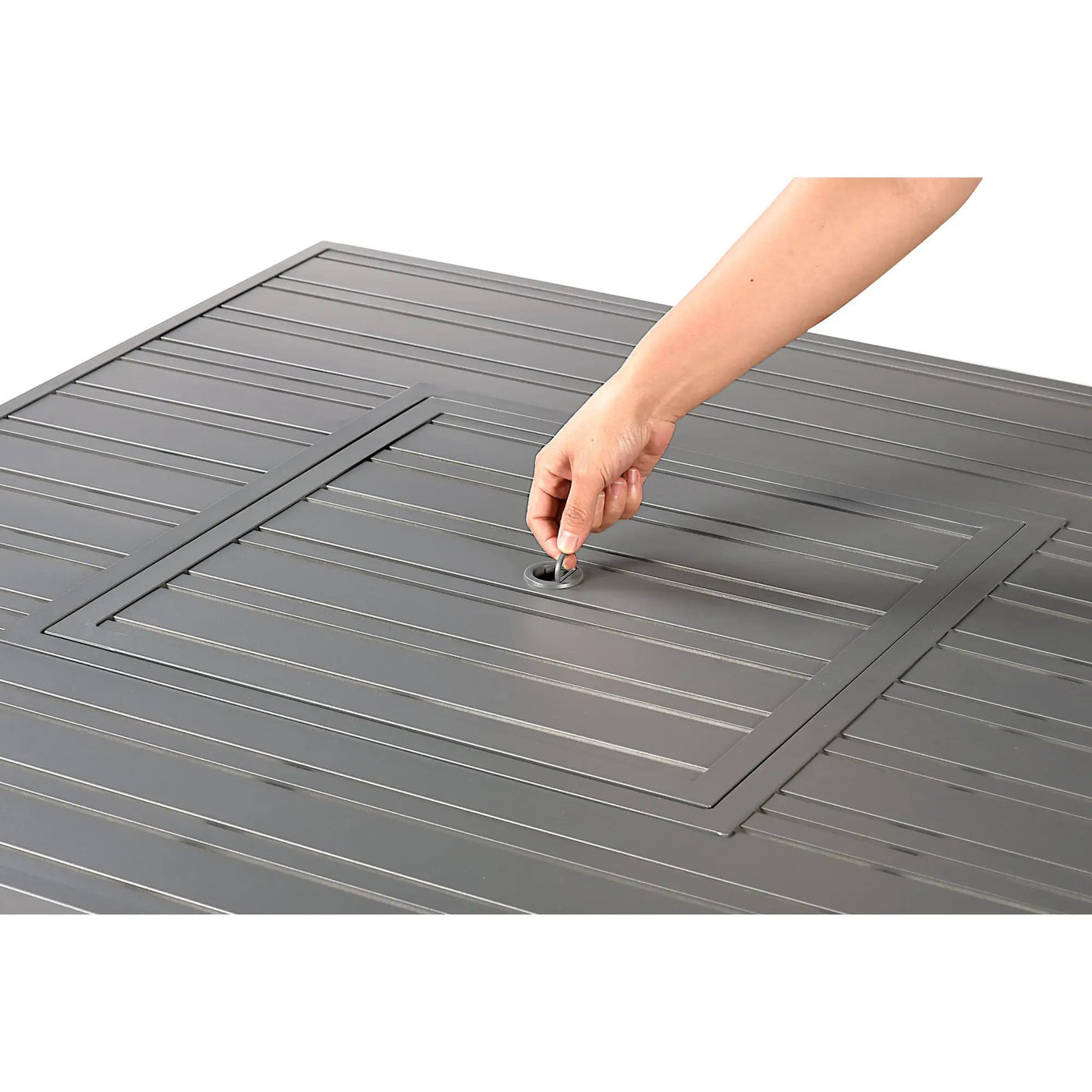 Aluminum 42-in Square Propane Fire Table with Beads, Covers and Lid by Sharicks