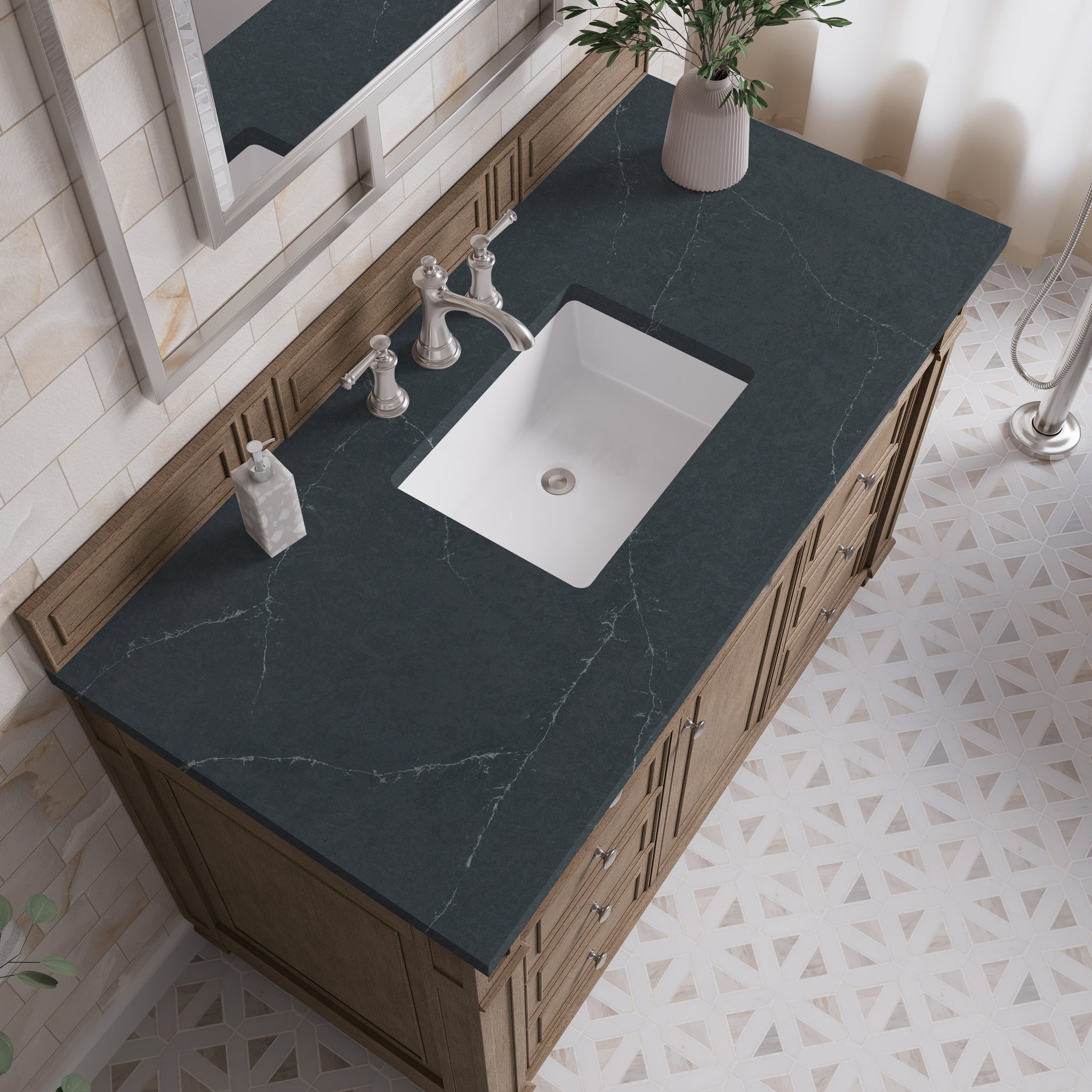 James Martin Bristol 48" Single Bathroom Vanity, Whitewashed Walnut, view 38