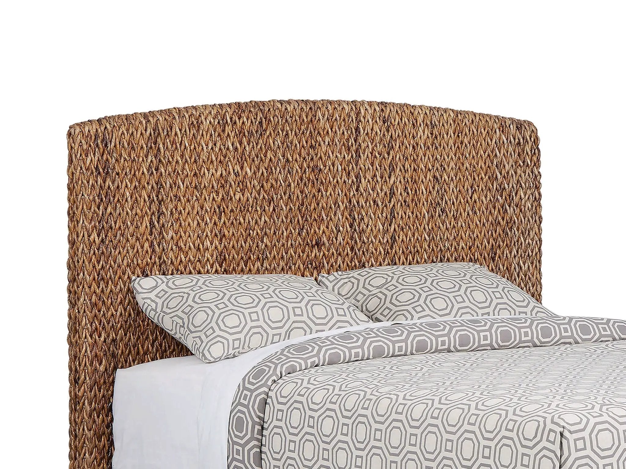 Laughton Banana Leaf California King Panel Bed Amber by Unique Piece Furniture