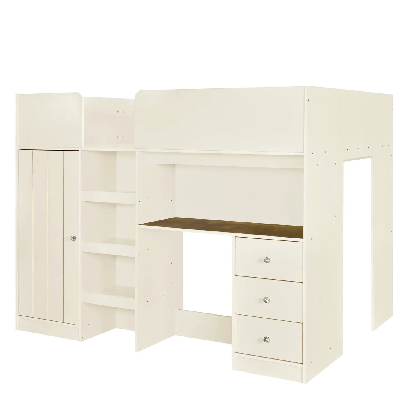 Loft Bed With Built In Wardrobe, Desk, Shelves, And Drawers by HouseOfZazla