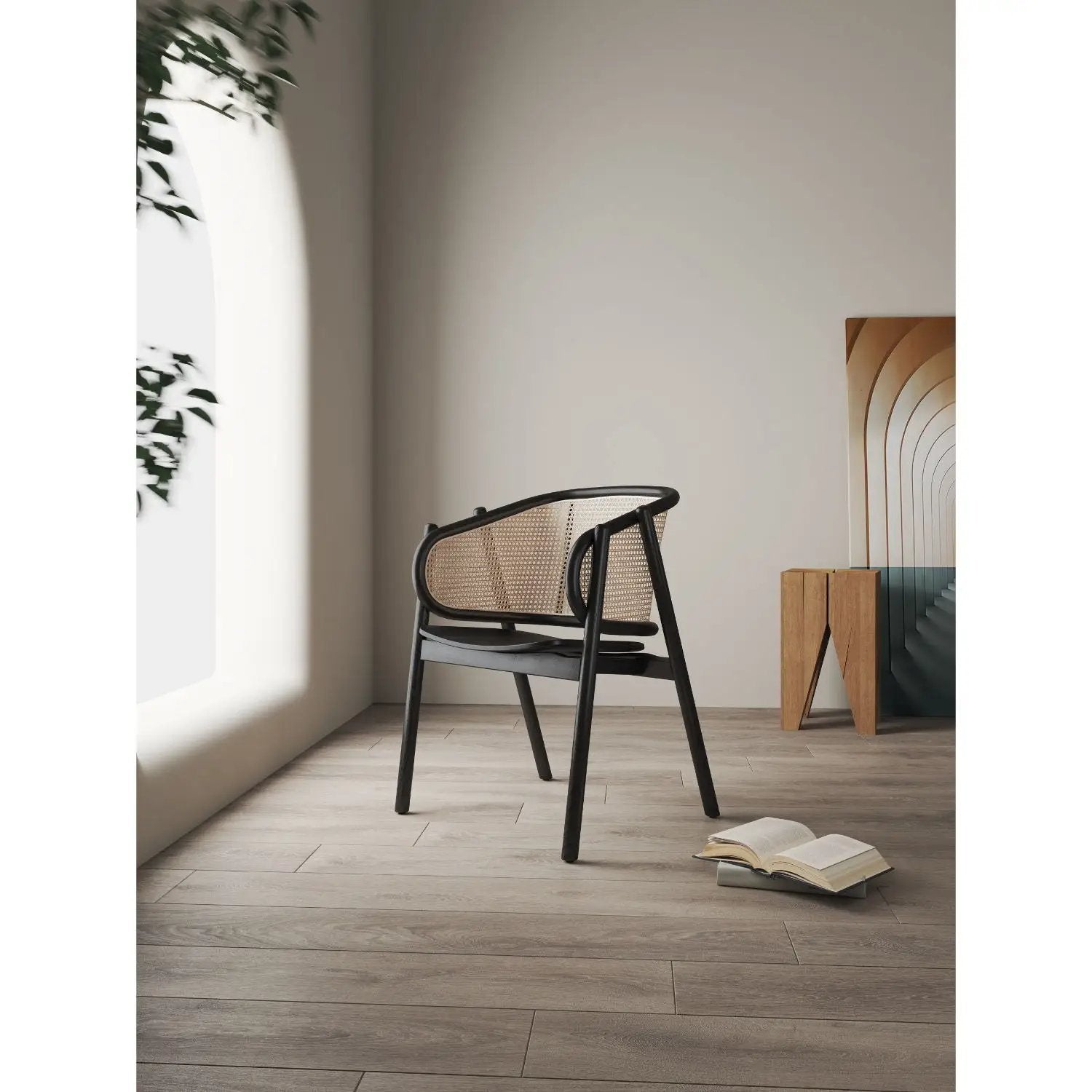 Versailles - Accent Armchair - Black / Natural by HouseOfZazla