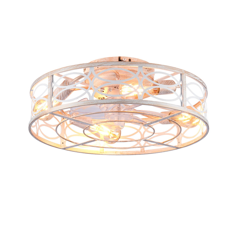 20" Caged Ceiling Fan with Lights and Remote Control by HouseOfZazla