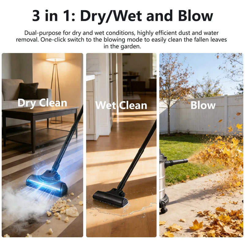 Wet Dry Vac, 5 Gallon, 4.3 Peak HP by HouseOfZazla