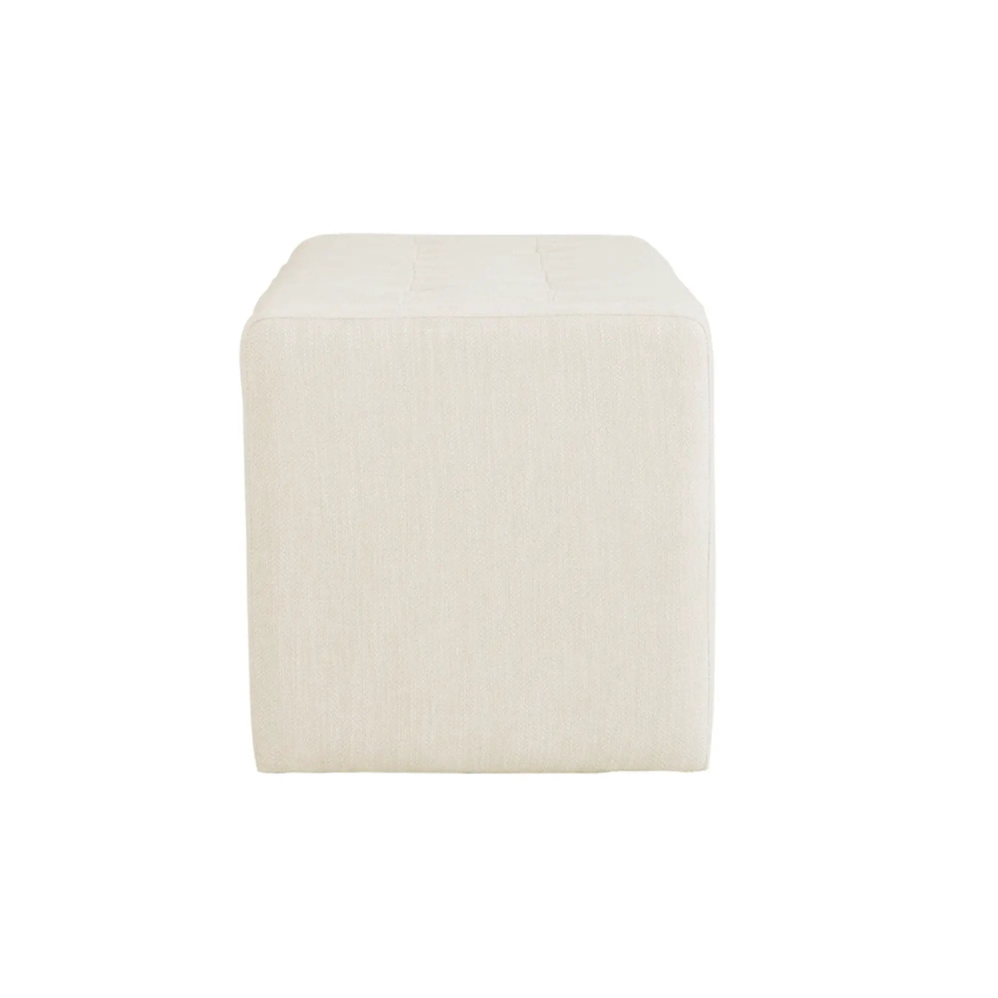 Elegant Soft Close Storage Bench Polyester Upholstery - Cream by Unique Piece Furniture